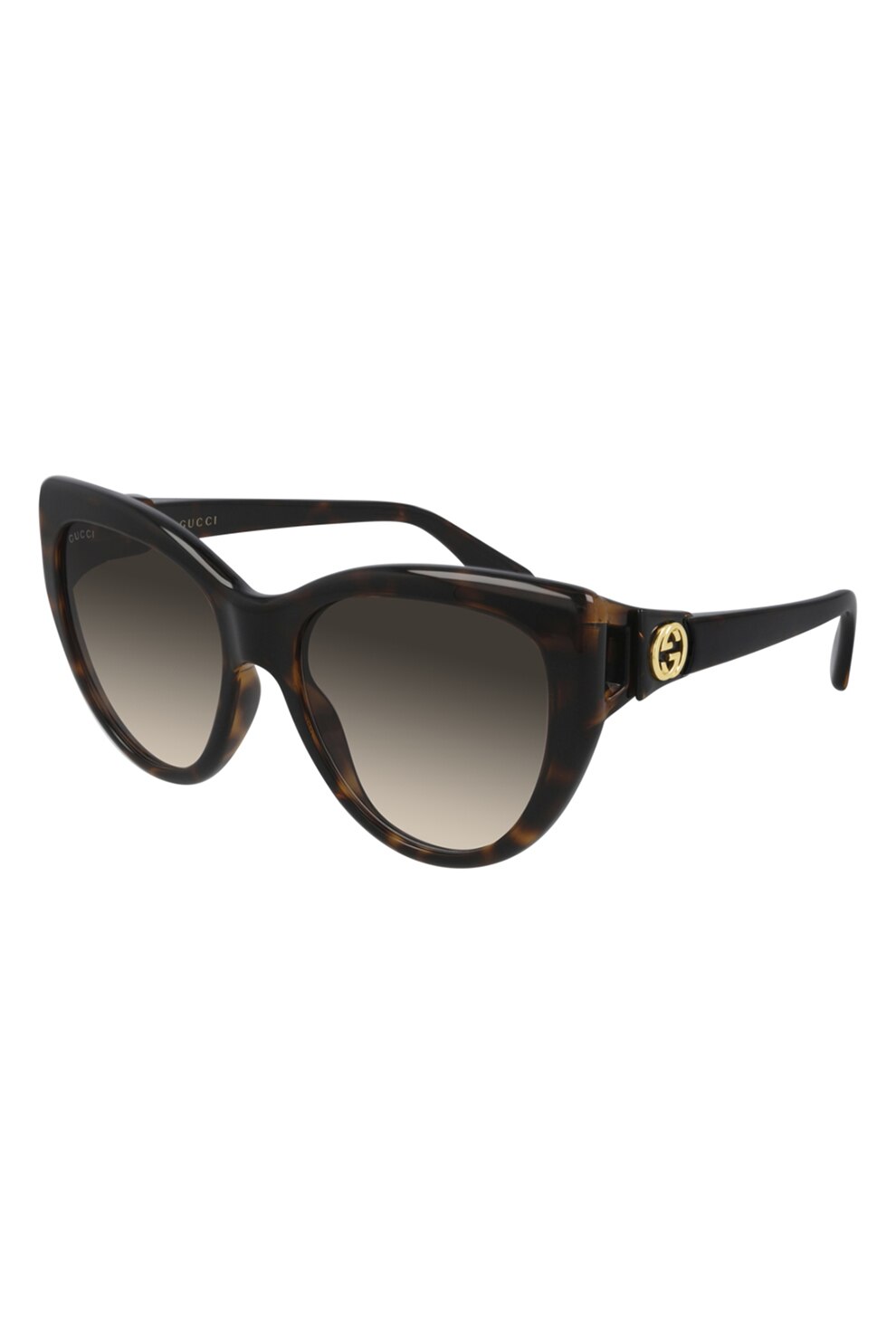 Gucci, Ochelari de soare cat-eye cu lentile in degrade, Maro caramel/Auriu
