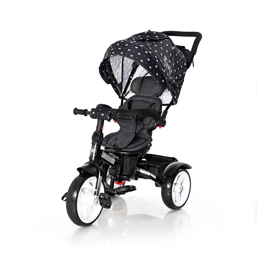 Tricicleta 4 in 1 Lorelli - Neo, Black Crowns
