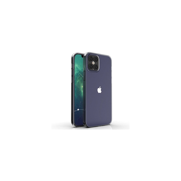 4-OK ultravékony gumi/szilikon tok Apple iPhone 12 mini készülékhez, átlátszó