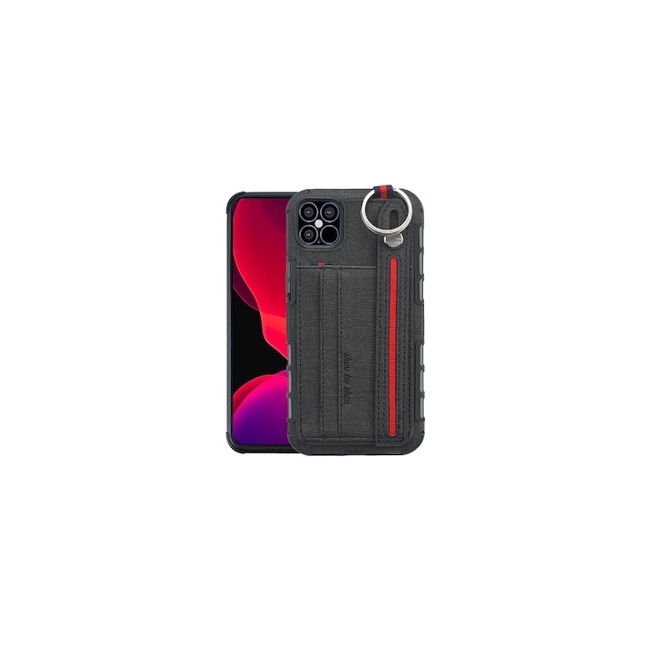 Gigapack gumi/szilikon tok Apple iPhone 12 mini készülékhez, fekete
