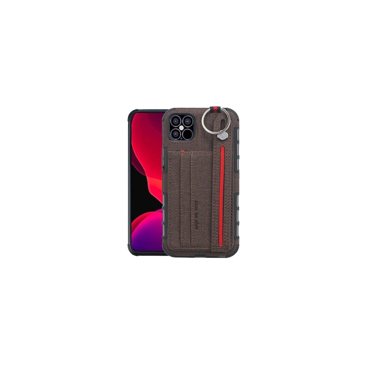Gigapack gumi/szilikon tok Apple iPhone 12 mini készülékhez, barna