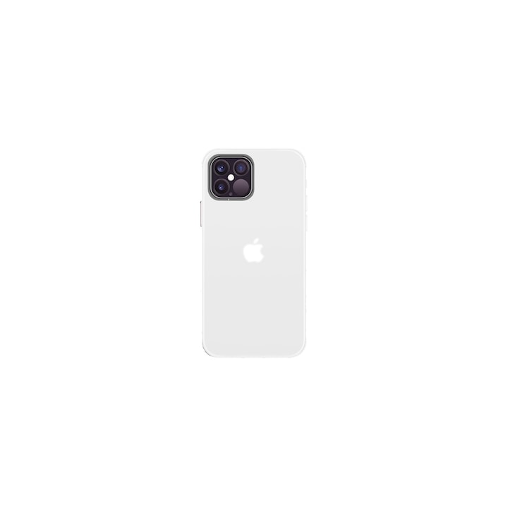 Gigapack gumi/szilikon tok Apple iPhone 12 készülékhez, matt átlátszó