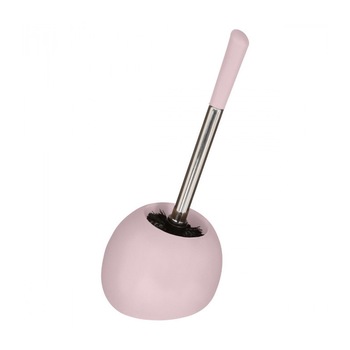 Perie toaleta cu suport Sun, Five, ceramica, roz mat, 36 x 14 cm Perie toaleta cu suport Sun, Five, ceramica, roz mat, 36 x 14 cm