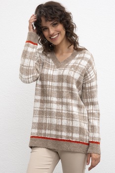 Pulover Dama, U.S. Polo Assn., 894851, maro melange Pulover Dama, U.S. Polo Assn., 894851, maro melange