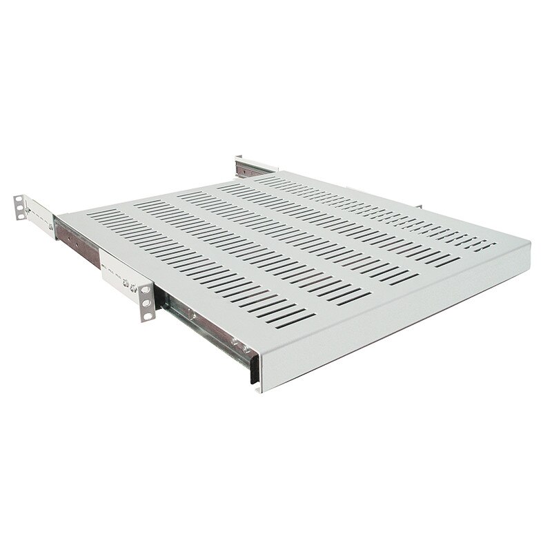 Raft culisant Logilink 1U pentru rack 19″, adancime 400mm, pentru cabinete cu adancime de 600mm, sarcina maxima 35Kg, Gri