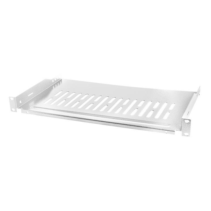 RAFT FIX LOGILINK 1U pentru rack 19", adancime 250mm, sarcina maxima 10Kg, vopsea antistatic, otel 1.5mm, grey, "SF1C35G