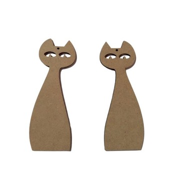 Semn de carte pisica, din MDF, 15cm X 5.3cm Semn de carte pisica, din MDF, 15cm X 5.3cm