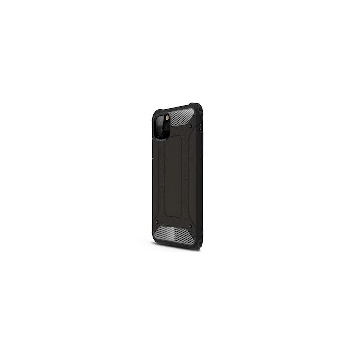 Gigapack Defender műanyag tok Apple iPhone 11 Pro Max készülékhez, fekete, fémhatású
