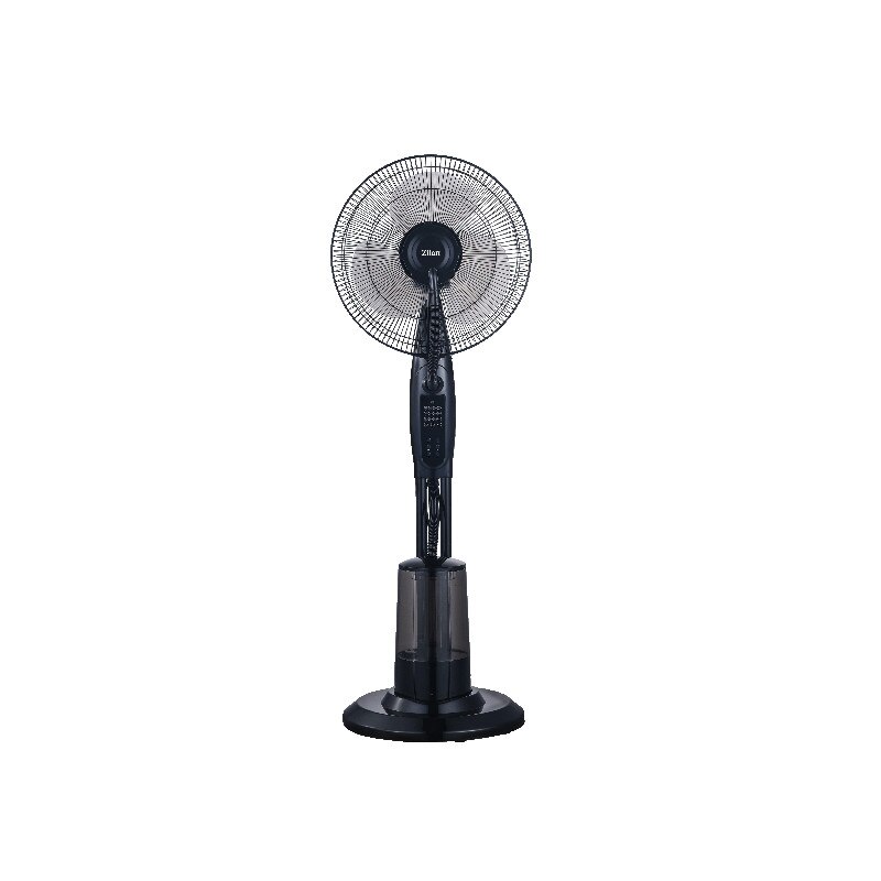 Ventilator cu pulverizare de apa Zilan ZLN-0966, Putere 75W, 3 trepte de viteza, cu functie de umidificare, Negru