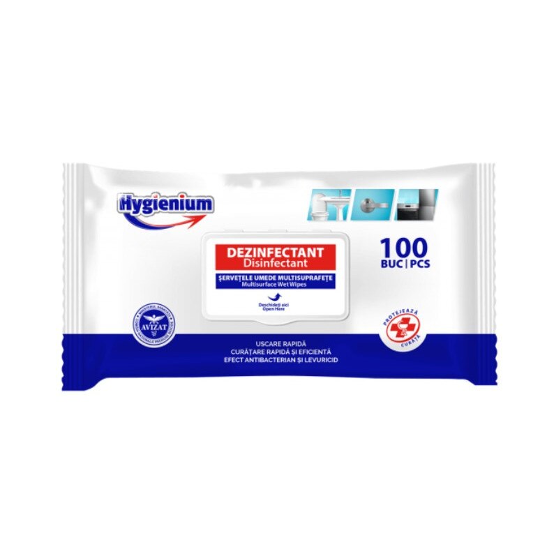 Servetele umede antibacteriene pentru multisuprafete