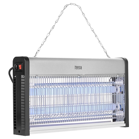 Pachet promo: Aparat Insectocutor Lampa UV Anti-Insecte si Muste, Putere 39W, Acoperire 100mp + Bec impotriva tantarilor Lamba, LED, 3 W