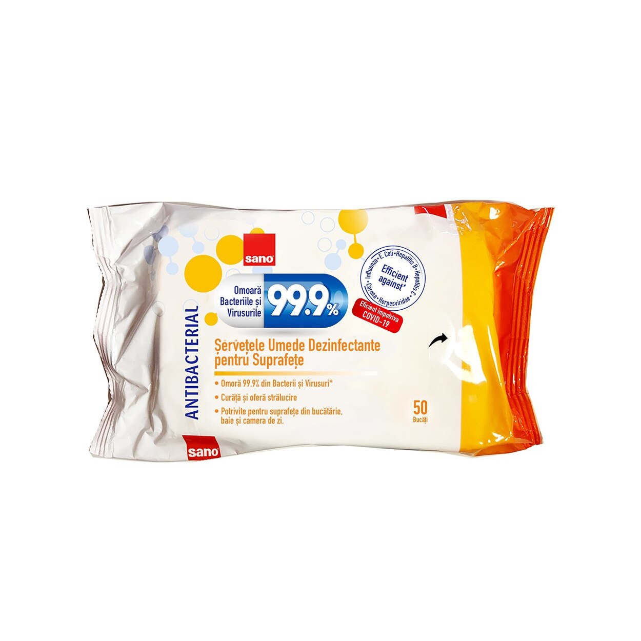 Servetele umede dezinfectante pentru suprafete