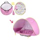 Cort portabil de vara pentru bebelusi, adapost impermeabil pentru plaja, cu piscina, protectie UV UPF 50+, copii 3-48 de luni, (roz)