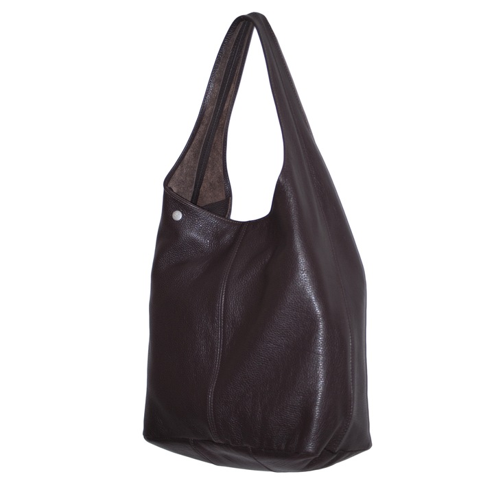 Női válltáska, Dazoriginal, természetes bőr, Barna