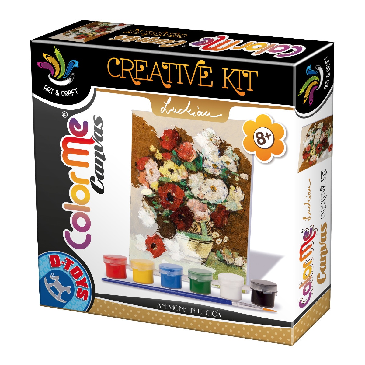 Joc creativ D-Toys, ColorMe Canvas, Stefan Luchian - Anemone in ulcica
