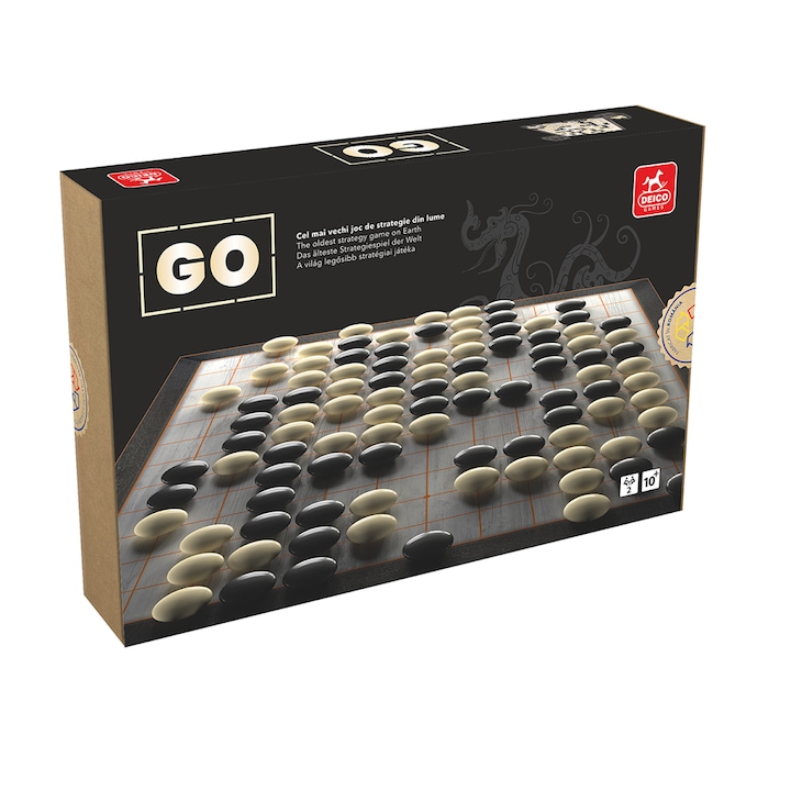 Joc Deico Games - GO, caroiaj 13x13 cm, 171 pietre, 2 jucatori, +10 ani, lb. romana