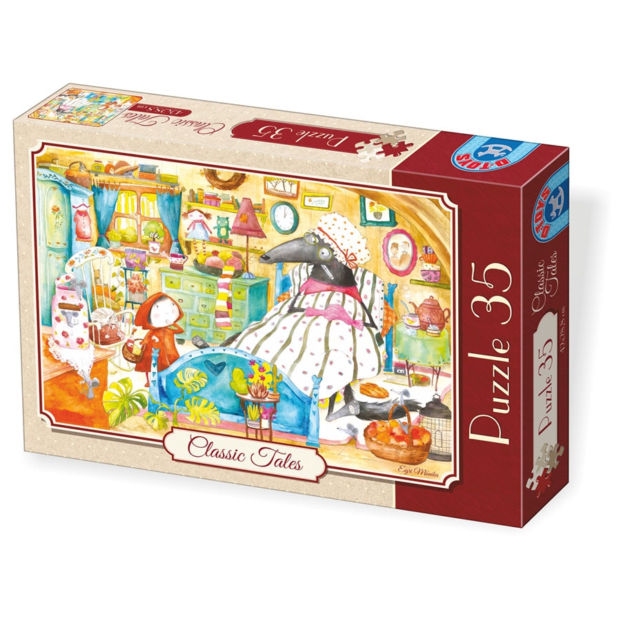 Puzzle D-Toys Basme, Scufita Rosie, 35 piese