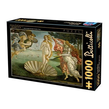 Puzzle D-Toys Botticelli, Nasterea lui Venus, 1000 piese Puzzle D-Toys Botticelli, Nasterea lui Venus, 1000 piese