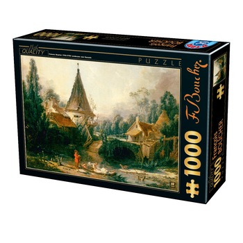 Puzzle D-Toys Boucher, Peisaj din Beauvais, 1000 piese Puzzle D-Toys Boucher, Peisaj din Beauvais, 1000 piese