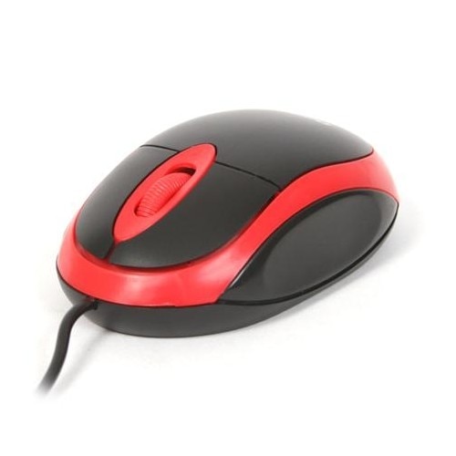 Mouse cu fir Omega OM06VR, Negru cu Rosu