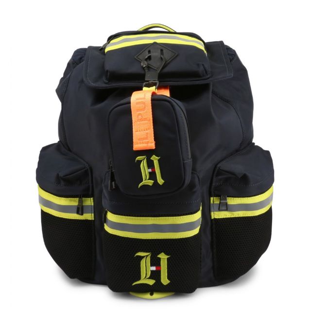 Rucsac Tommy Hilfiger, Poliester, 34 x 42 x18cm, Negru/ Galben