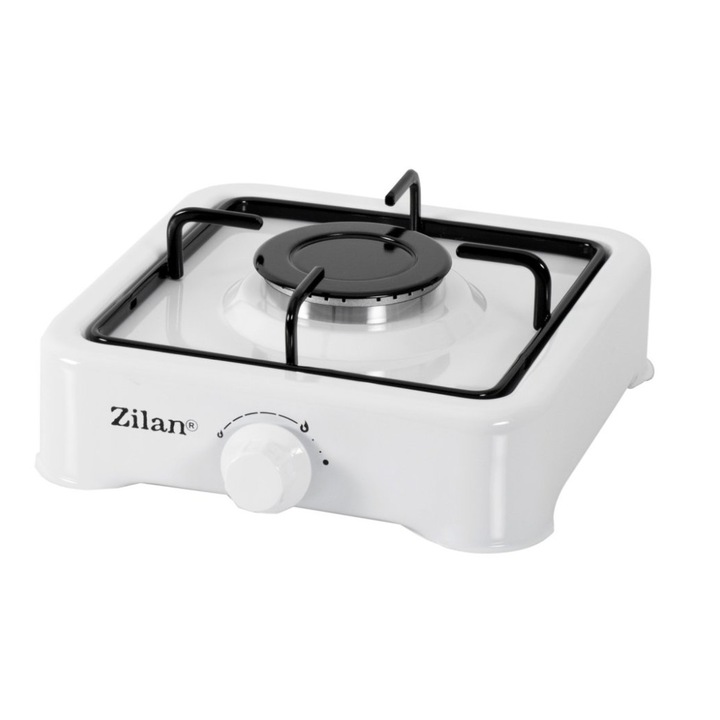 Aragaz cu 1 Ochi, Tip Plita, Alimentare la Butelie, Robinet de Gaz cu Siguranta, Putere 1600W, 0,180 kg/h, 30 mbar, Alb