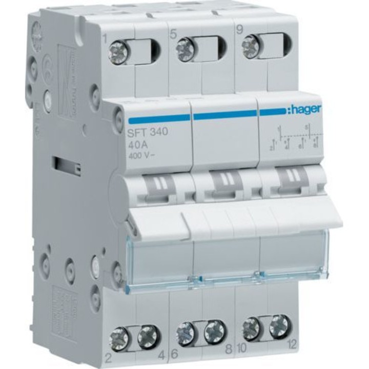Предпазител Hager, 1-0-2 40A 3P, SFT340