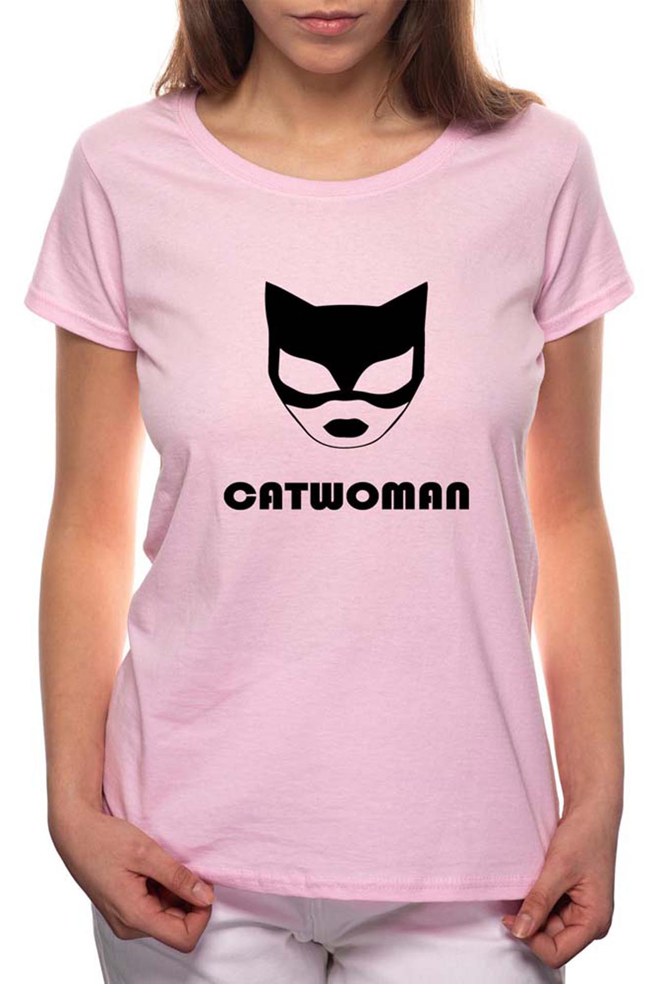 Tricou dama, Catwoman, 100% Bumbac, P28, Roz