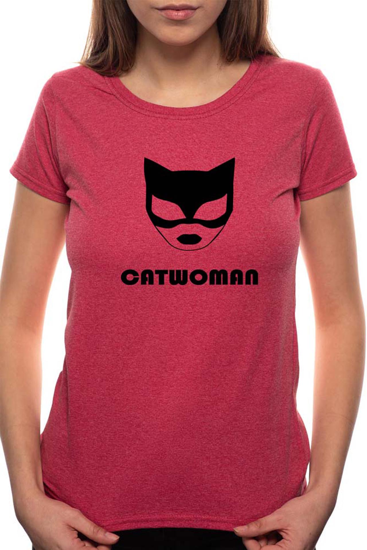 Tricou dama, Catwoman, 100% Bumbac, BR28, Bordeaux Red