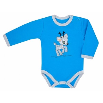 Body cu maneca lunga pentru baieti Koala Jelonek 05-286A, Albastru, 86 cm Body cu maneca lunga pentru baieti Koala Jelonek 05-286A, Albastru, 86 cm