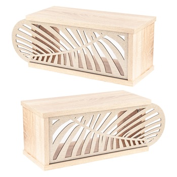 Set rafturi, model tropical, 2 bucati, 55 cm, stejar, Rio - Butopea Set rafturi, model tropical, 2 bucati, 55 cm, stejar, Rio - Butopea