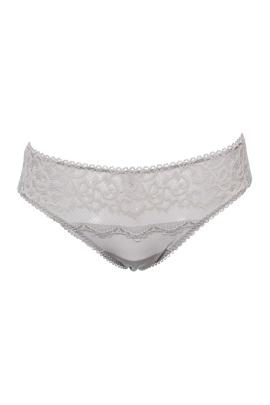Chiloti din dantela si microfibra, model intreg clasic, Intimamoda Chateau 6835, Gri