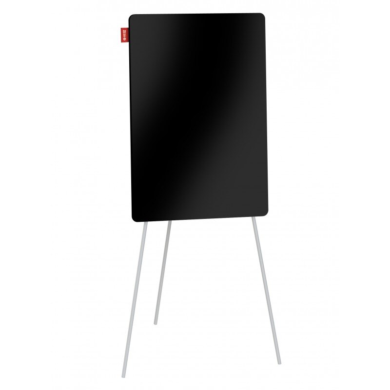 Flipchart Mm Sticla 70 x 100 x 180 Cm Negru