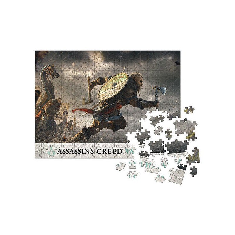 Puzzle Assassin's Creed Valhalla Fortress Assault , 1000 piese , 69x51cm, Negru