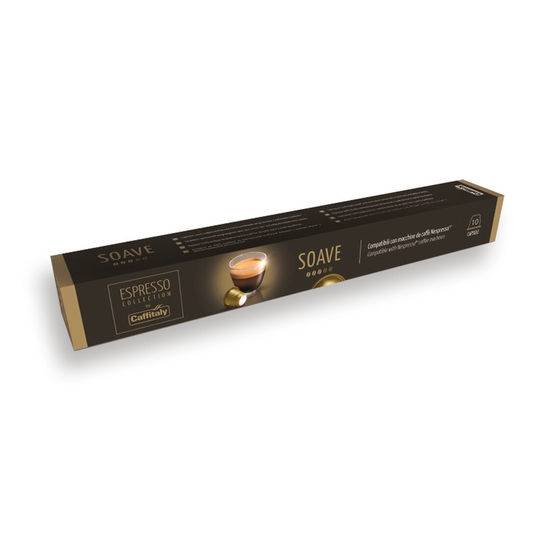 Capsule cafea Caffitaly Soave, compatibile Nespresso, 10 capsule, 55 gr