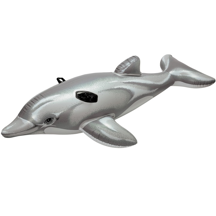 Надуваем борд за плуване Delfin, 58535NP, 175 x 66 см, сива