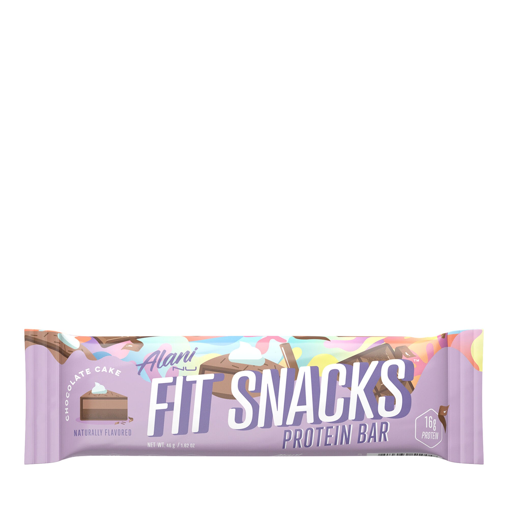Inlocuitor de Masa, GNC Alani Nu Fit Snacks, Baton Proteic cu Aroma de Prajitura cu Ciocolata, 46 G