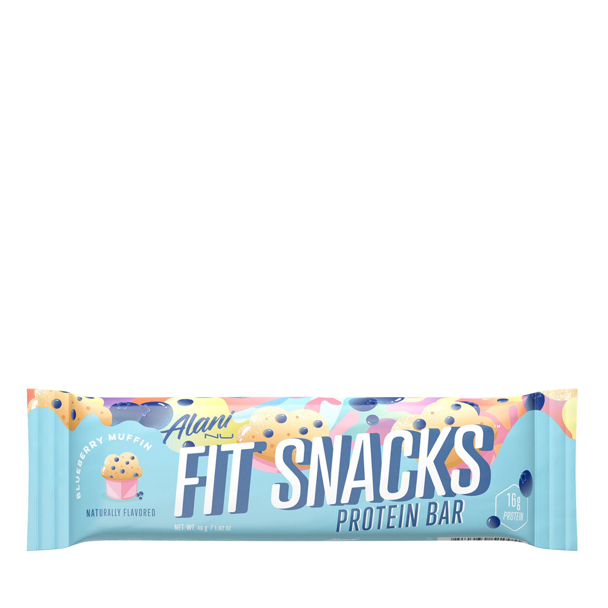 Inlocuitor de Masa, GNC Alani Nu Fit Snacks, Baton Proteic cu Aroma de Briosa cu Afine, 46 G
