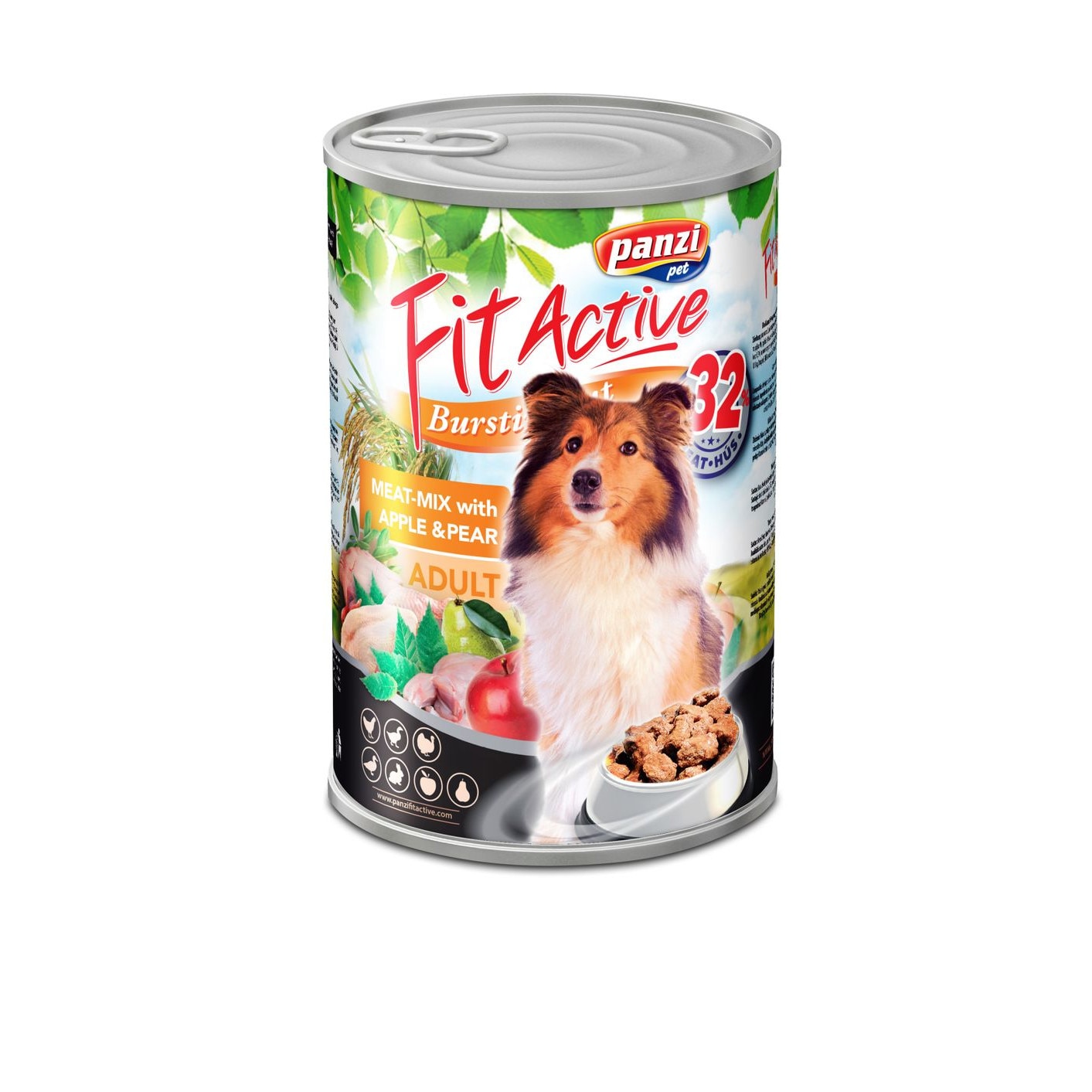 Hrana umeda pentru caini Fit Active Adult conserva cu mix de carne 415 g