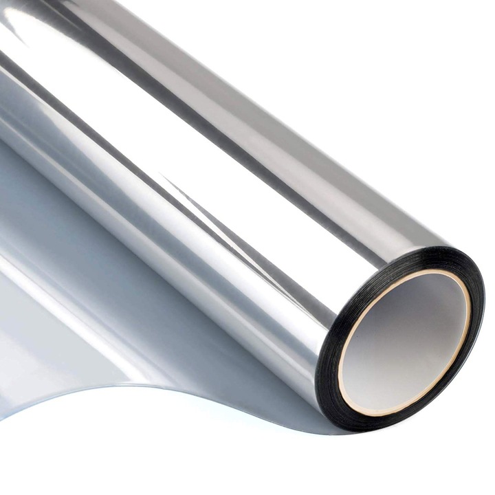 Folie de securitate si protectie solara SILVER 480 INT - 125 microni certificata conform standard european EN 12600 clasa 2B2 - latime 1,524 m
