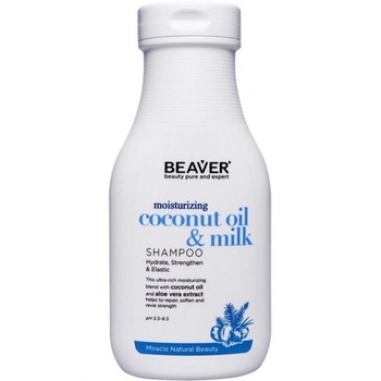 Sampon Beaver, cu ulei de cocos si lapte, 60 ml Sampon Beaver, cu ulei de cocos si lapte, 60 ml