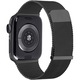 Curea SvodMedia® Compatibila cu Apple Watch, Milanese Loop, Compatibila cu Apple Watch 8/7/6/5/4/3/2, 38/40/41 mm, marime M/L, Negru