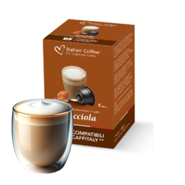 Nocciola, 12 capsule compatibile Cafissimo/Caffitaly/Beanz, Italian Coffee