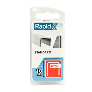 Capse Rapid 53/10 Standard, sarma subtire, decoratiuni, 1080 capse/blister 40109562 Capse Rapid 53/10 Standard, sarma subtire, decoratiuni, 1080 capse/blister 40109562