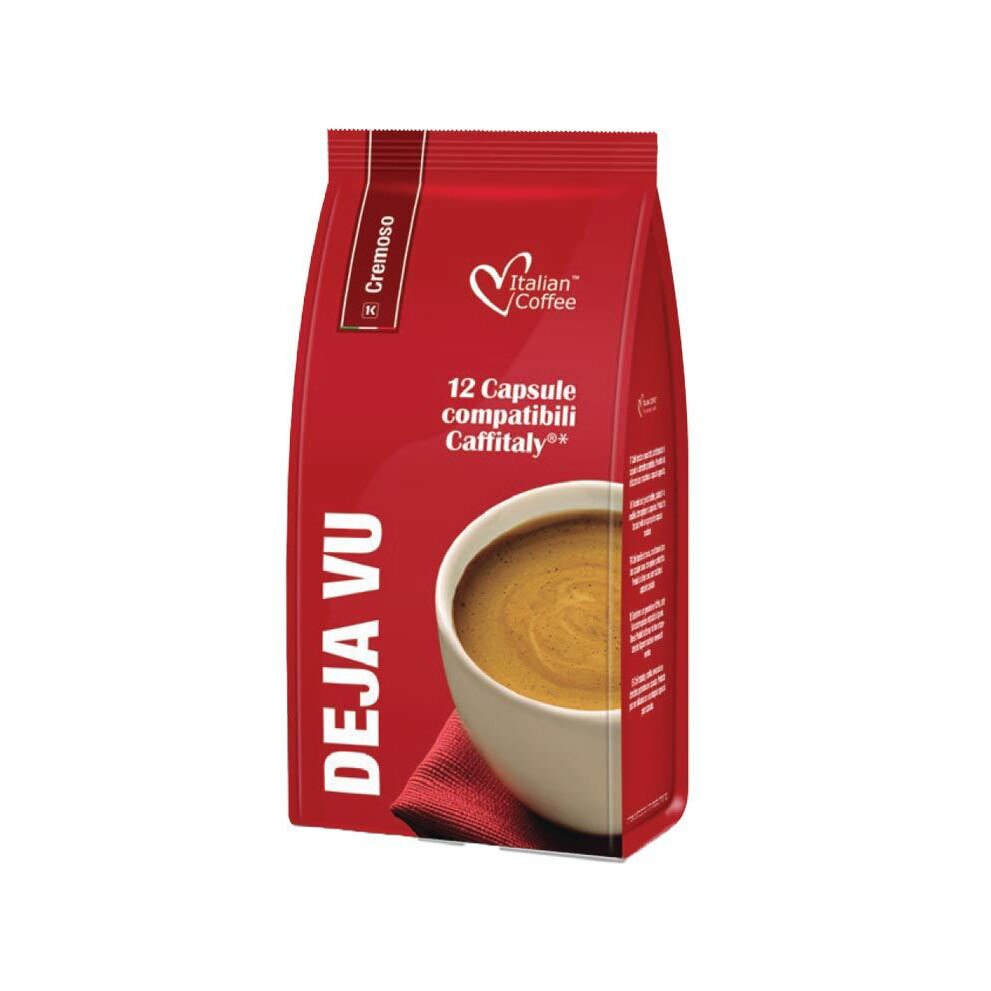 Set 12 capsule Deja Vu, compatibile Caffitaly/Cafissimo/Beanz, Italian Coffee