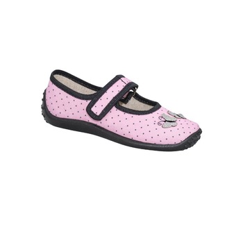 Incaltaminte panza, Julia, roz cu buline negre Incaltaminte panza, Julia, roz cu buline negre