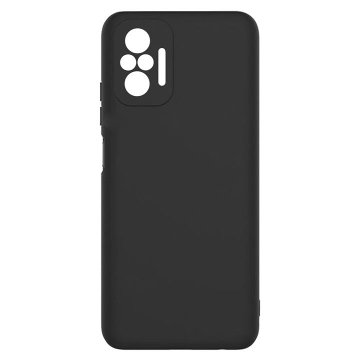 Кейс за Xiaomi Redmi Note 10 Pro, силиконов, прозрачен, ултратънък, ЧЕРЕН