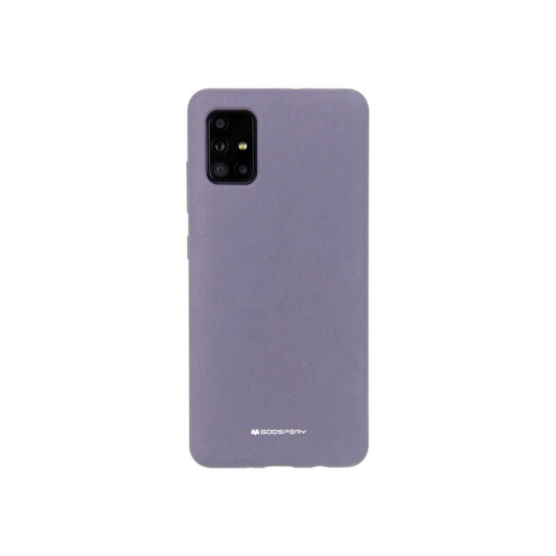 Husa Spate Mercury Goospery Silicone Compatibila Cu Samsung Galaxy A31, Interior Alcantara, Lavender Grey