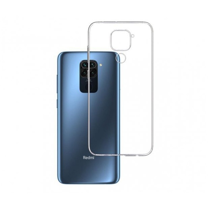 Puha átlátszó szilikonból készült Xiaomi Redmi Note 9 / 9x 4G-vel kompatibilis tok, kameravédelem, ütésálló 2 mm, ISAG
