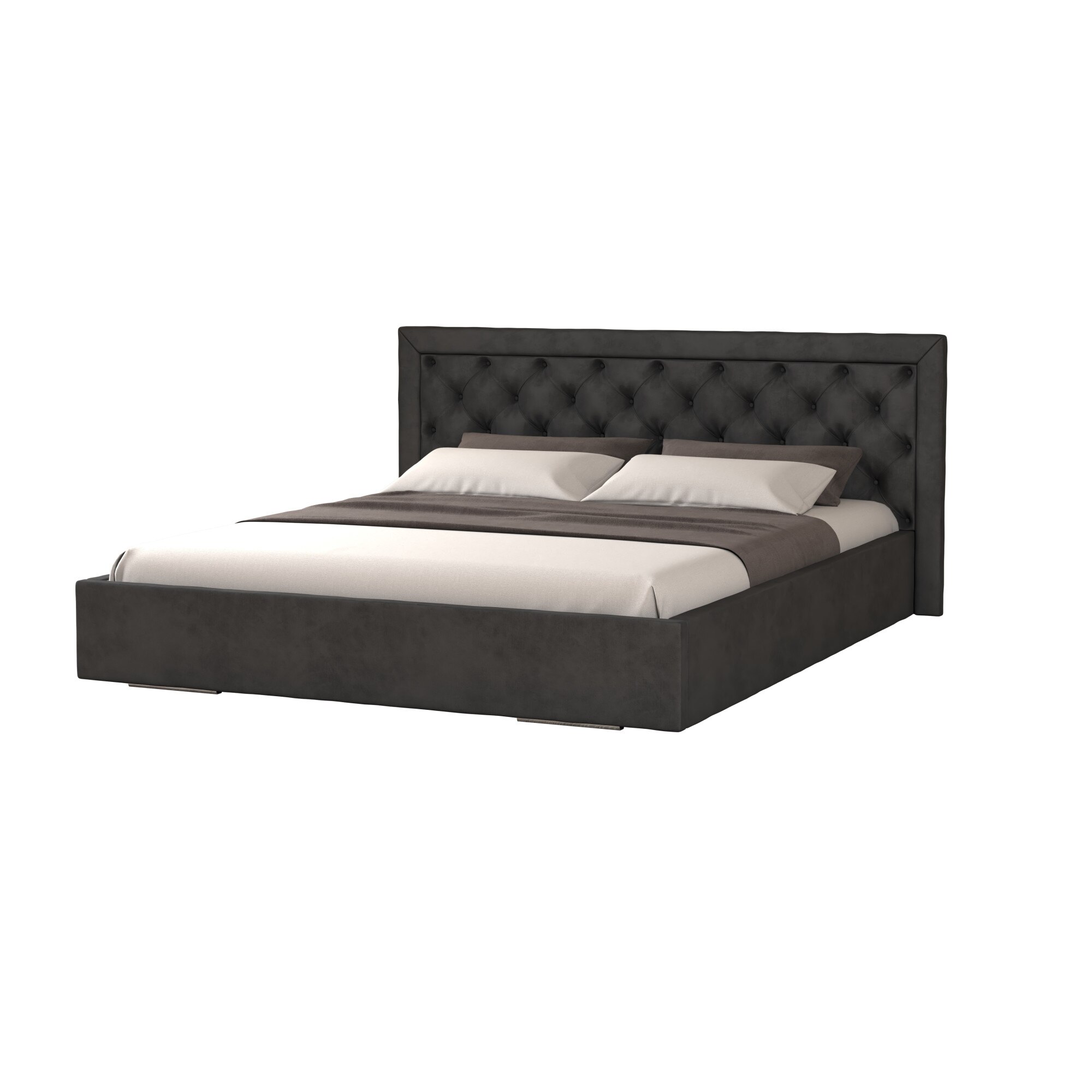 Pat, Cb, Madera, culoare negru, 160x200 cm